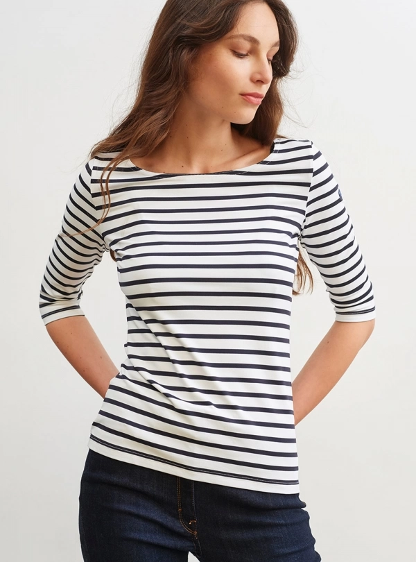 Striped shirt of women in Canada [Breton shirt]