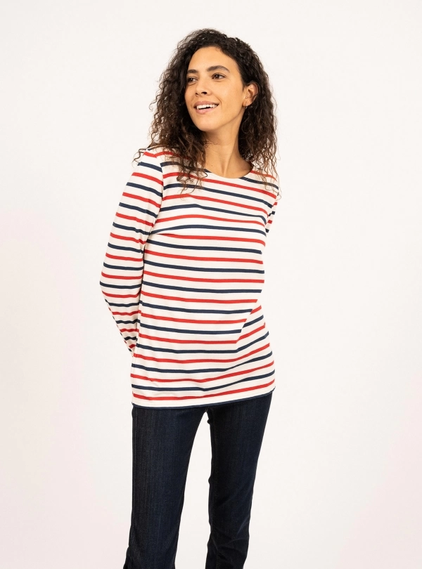 Nautical T-Shirts / T-shirts for women - Minquidame Tri - Saint James