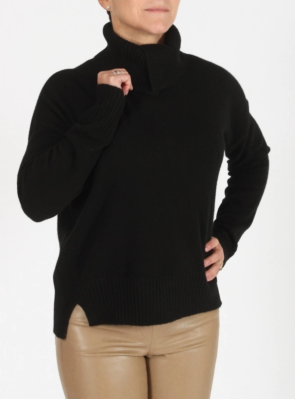 Sweaters for women - Open Slip Collar - Estheme Cachemire
