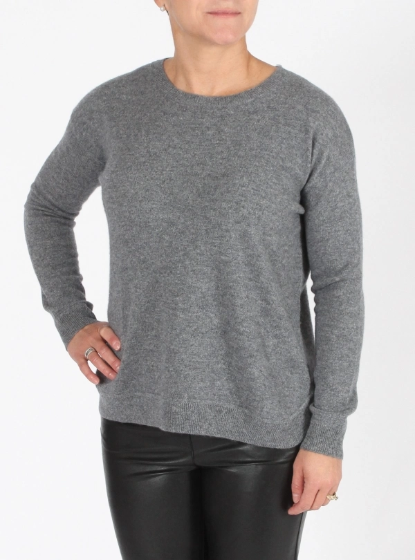 Round Neck Zip Back Estheme Cachemire Sweaters Boutique Jourdain