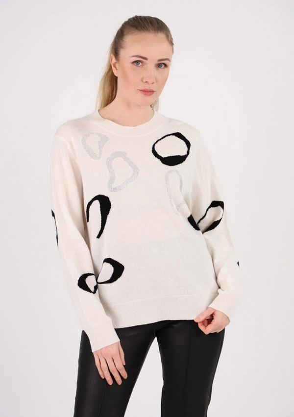 Sweaters for women - Round Neck With Silver - Estheme Cachemire