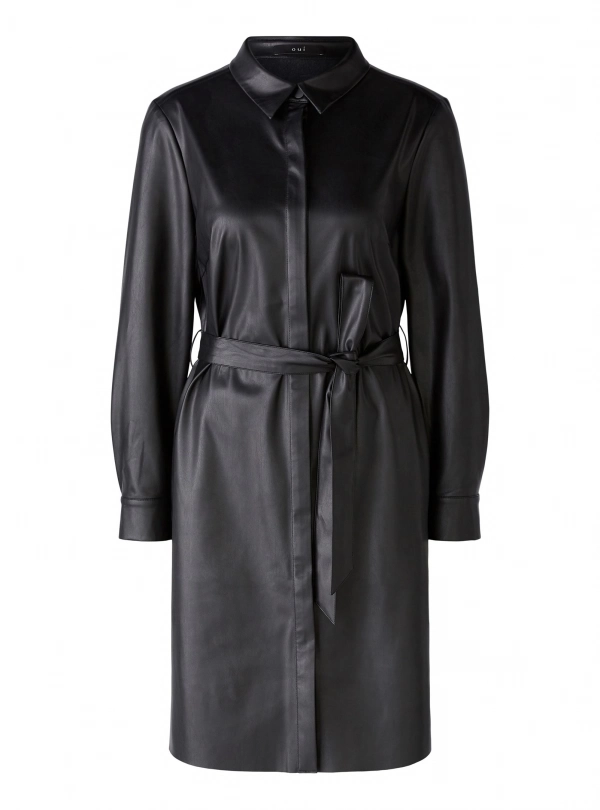 Dresses for women - Vegan Leather Dress - OUI