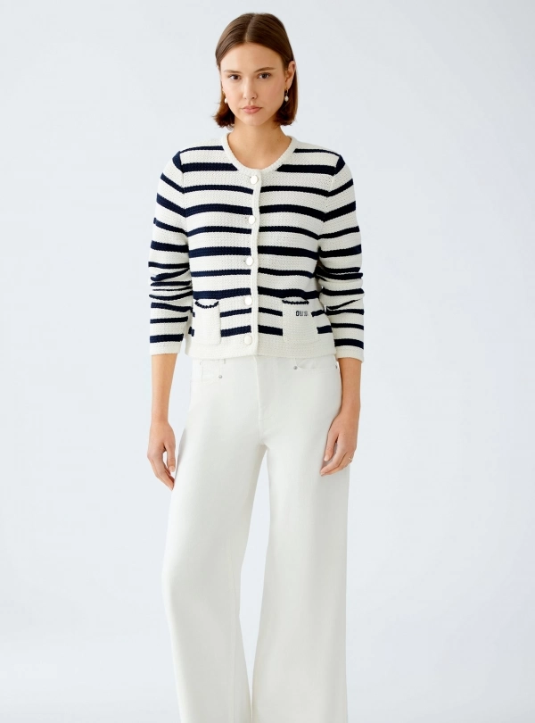 Cardigans for women - Striped Cardigan - OUI