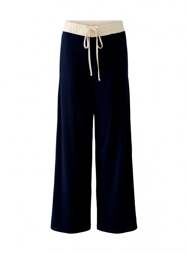 Pants for women - Elastic Waist Trousers - OUI